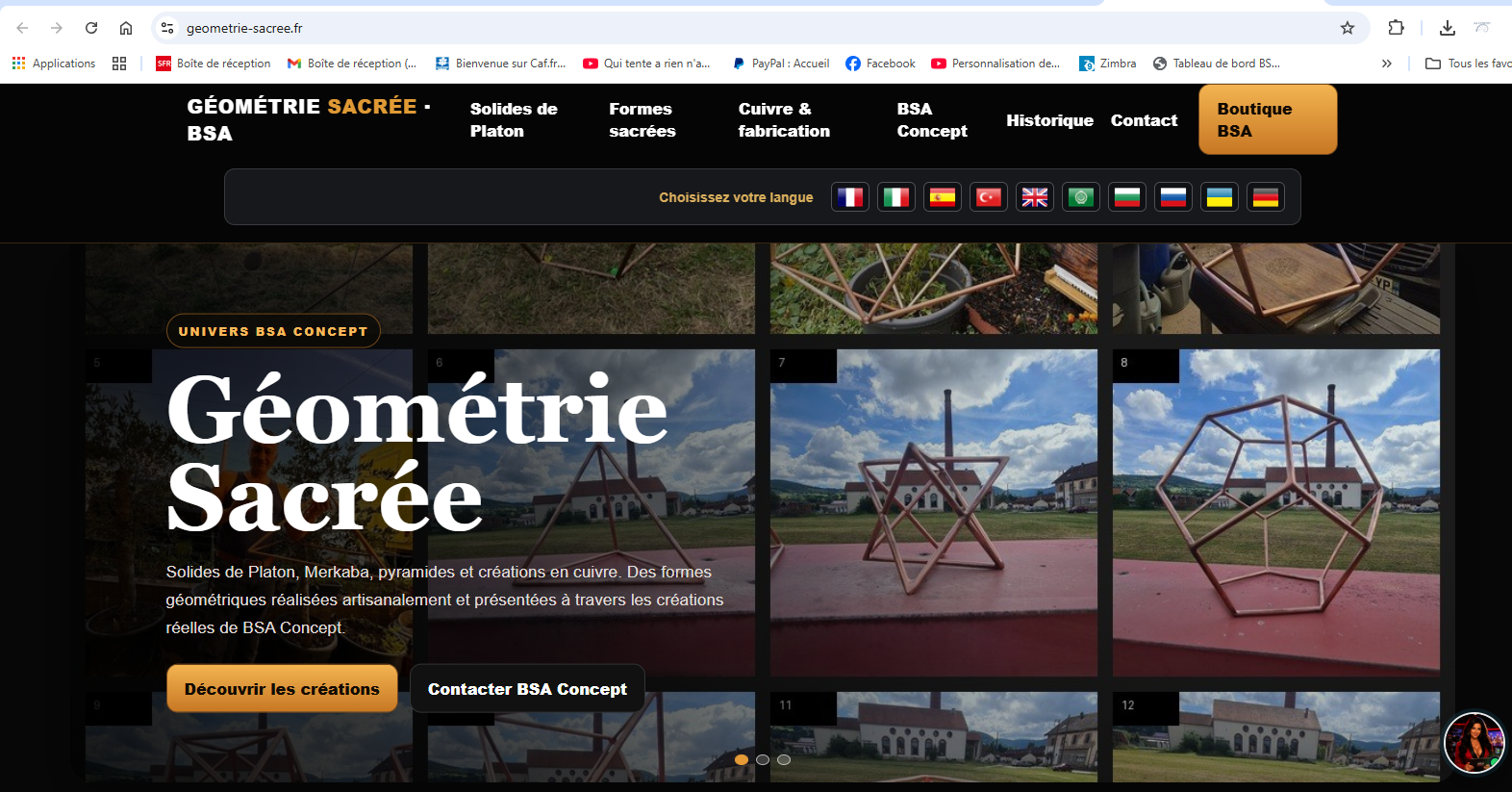 geometrie-sacree.fr — univers BSA Concept