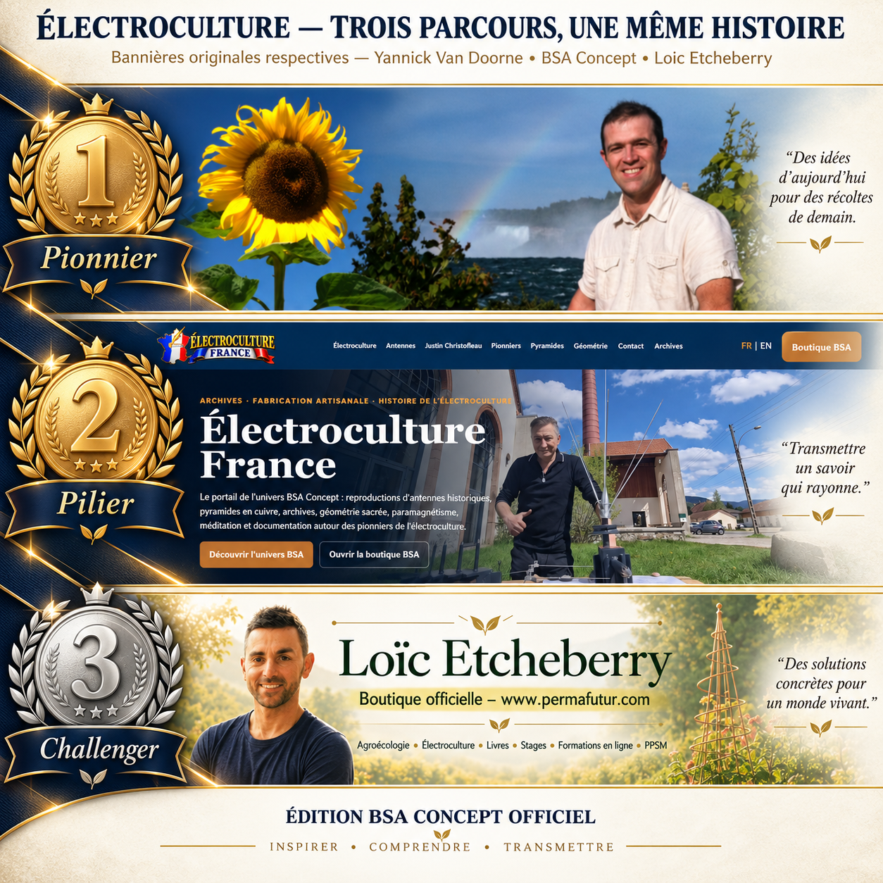 Électroculture - trois parcours : Yannick Van Doorne, BSA Concept et Loïc Etcheberry - Édition BSA Concept officiel
